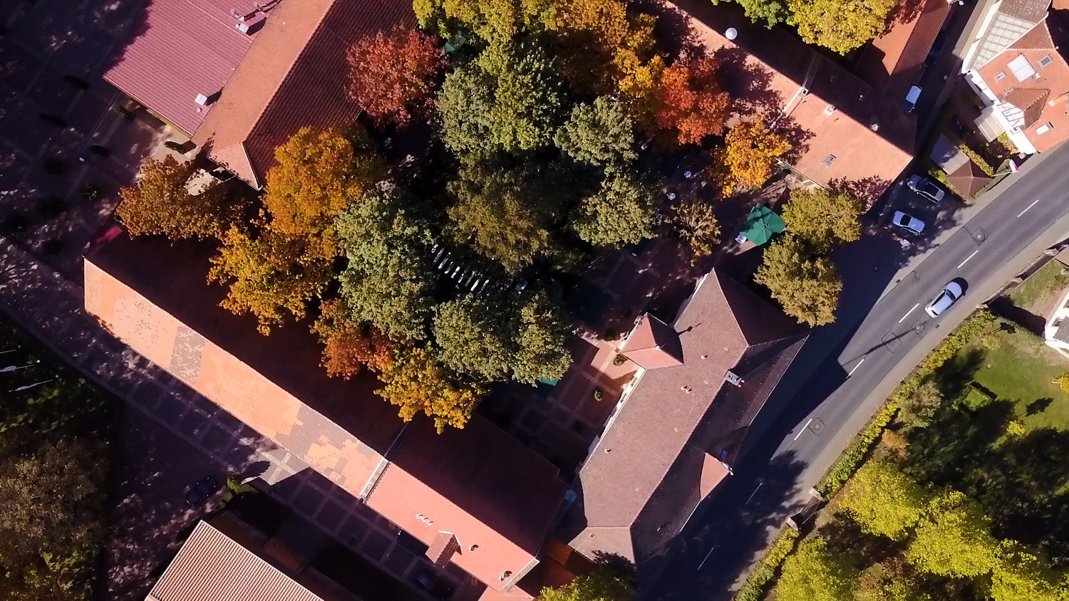 Hochzeit Hofgut von Hünersdorff Luftaufnahme