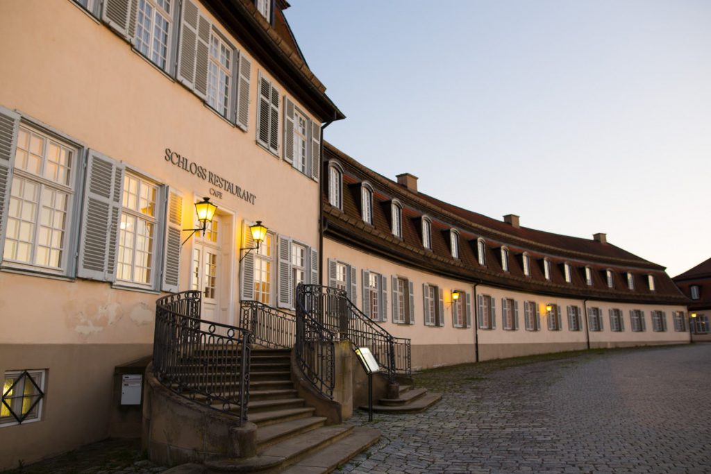 Heiraten auf Schloss Solitude Sonnenuntergang